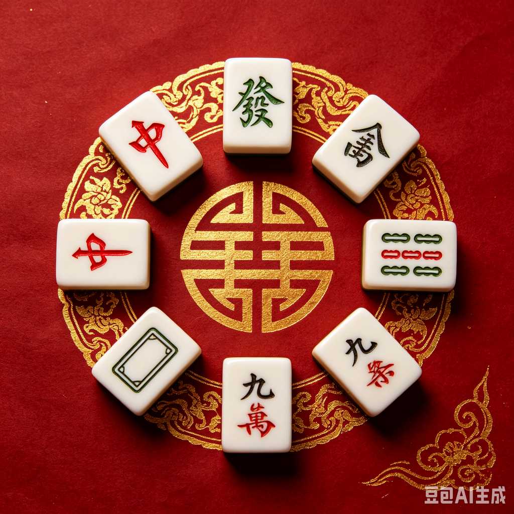 retro vintage mahjong set