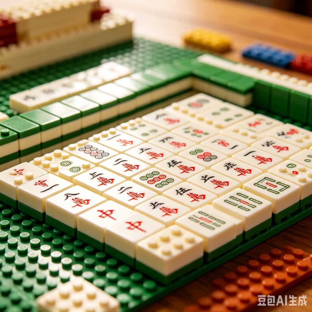 traditional oriental mahjong tiles